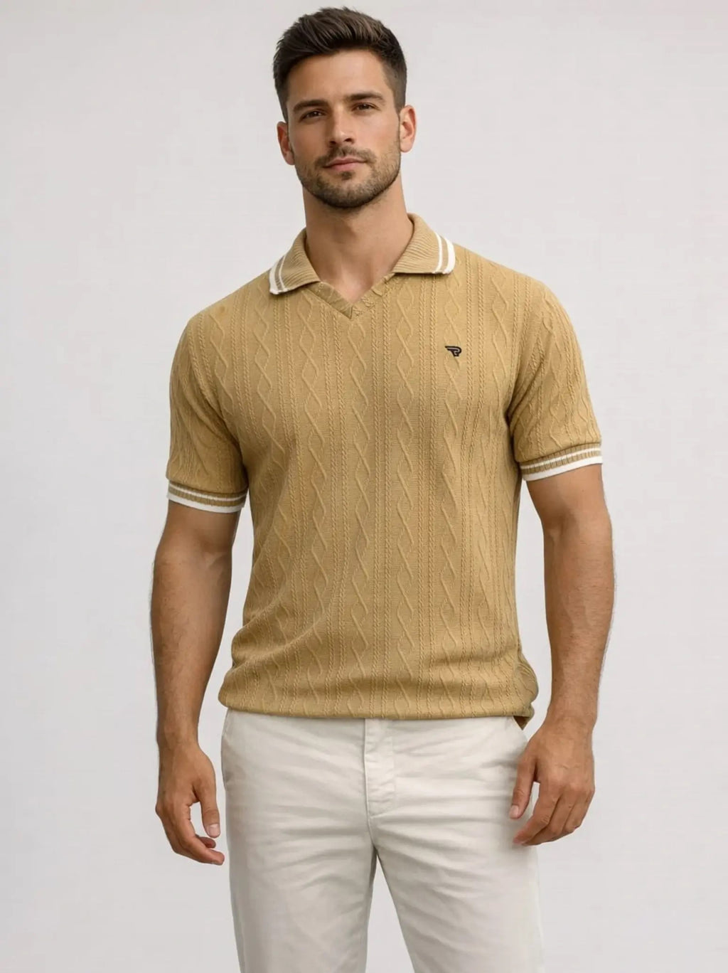 Camel Premium Knitted Polo