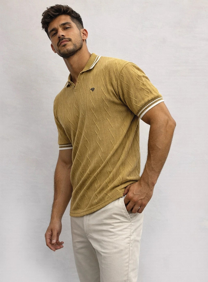 Camel Premium Knitted Polo