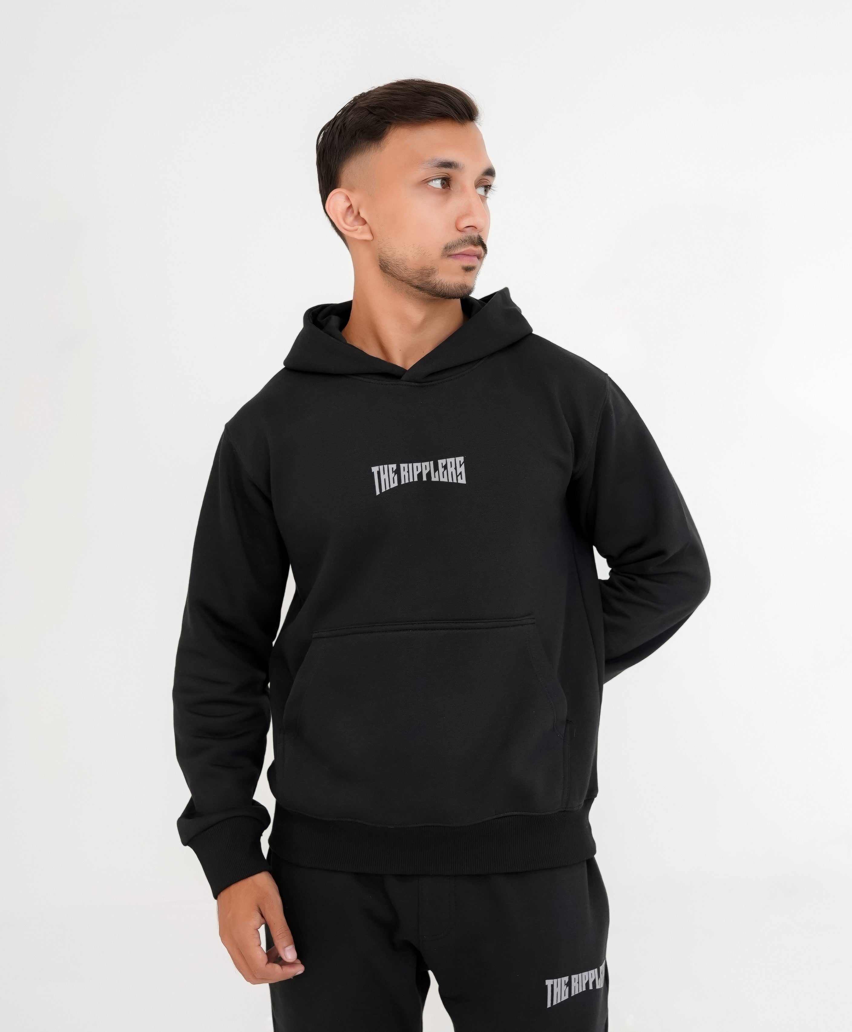 Dragon Printed Hoodie - Black