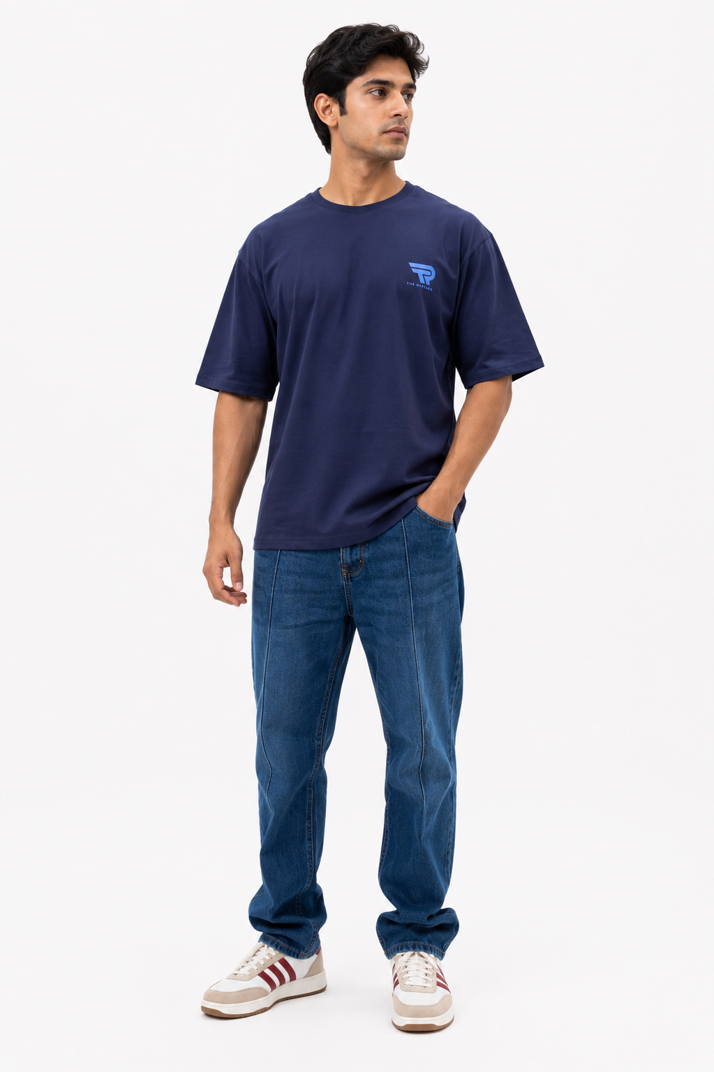 NAVY OVERSIZED T-SHIRT