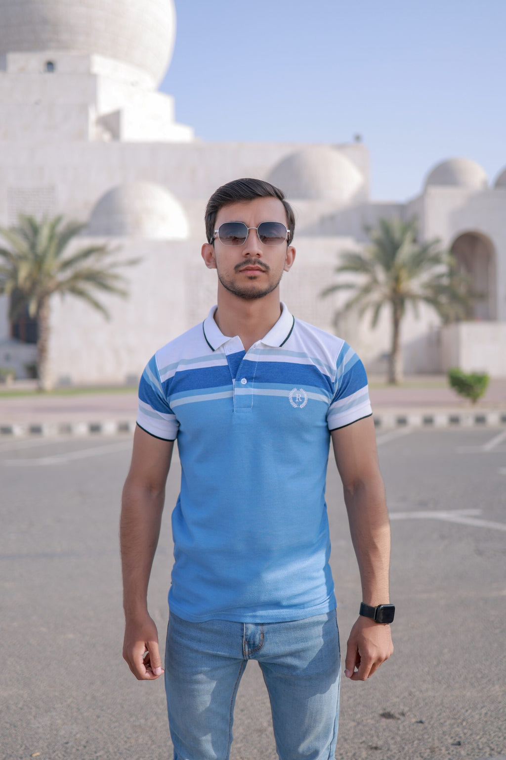 Paneled Pique Polo