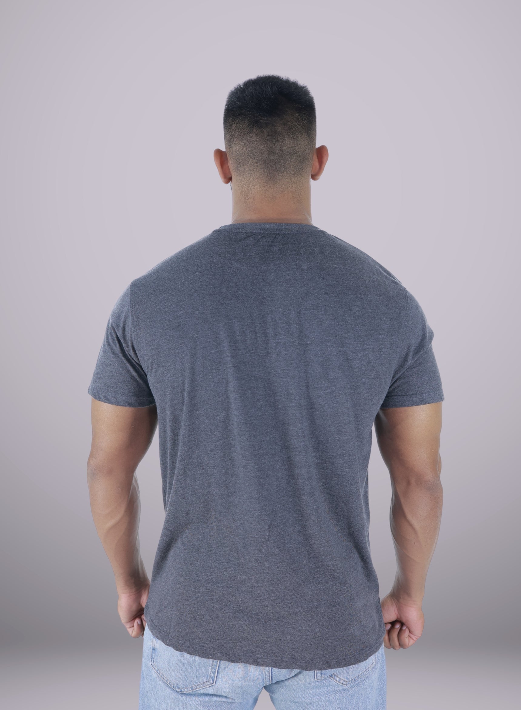 Breathable Charcoal T-Shirt with Logo